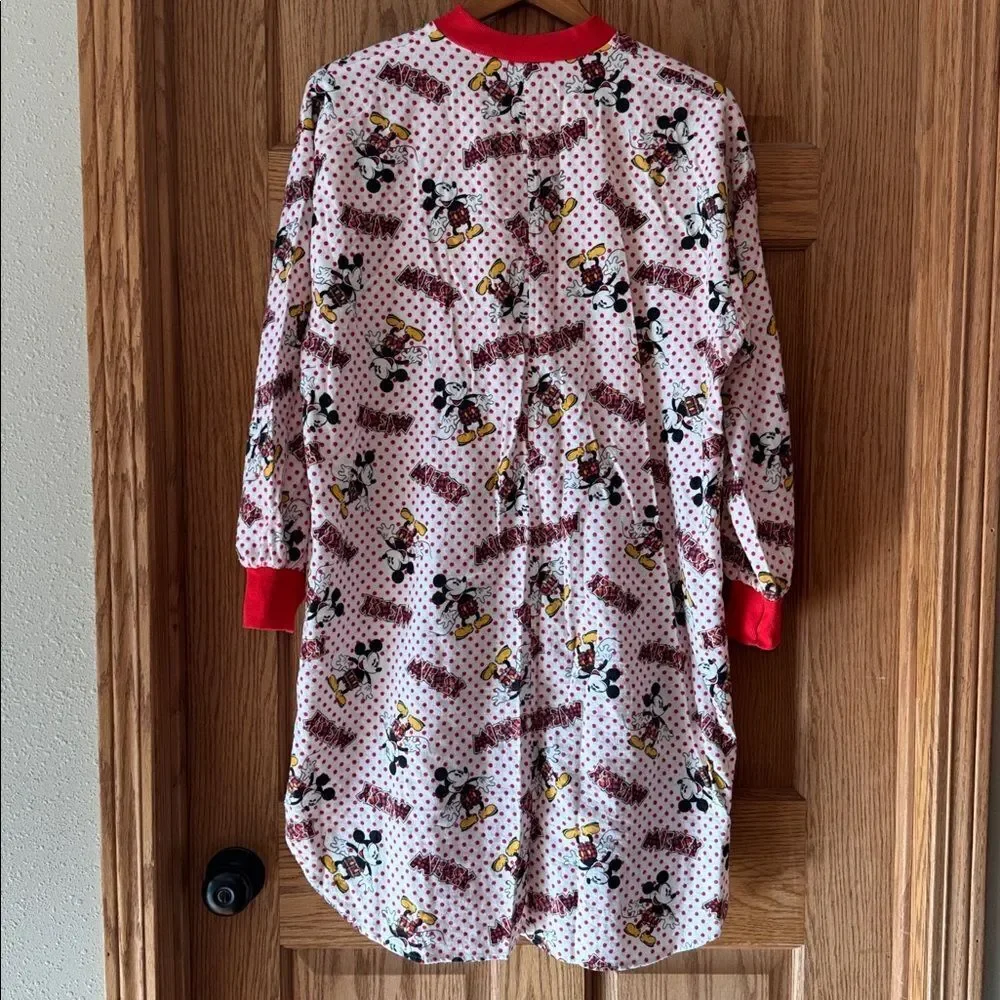 Mickey & Co. Disney Vintage 80s 90s Flannel Mickey Mouse Nightshirt - Picture 12 of 12